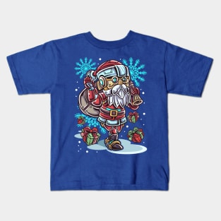 Christmas Santa Claus Robot Kids T-Shirt